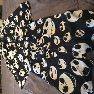Disney Black and White Jack Skellington Print Robe/blanket One Size Fits Most